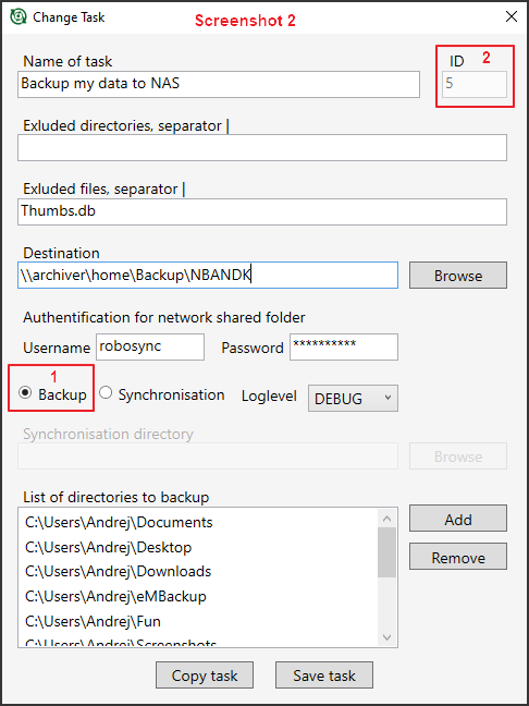 Robosync Screenshot 2