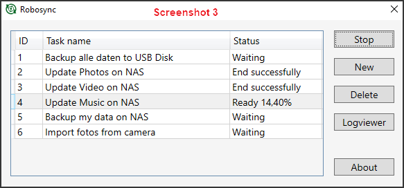 Robosync screenshot 3
